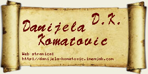 Danijela Komatović vizit kartica